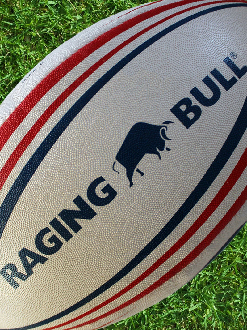 Raging Bull Rugby Ball - White
