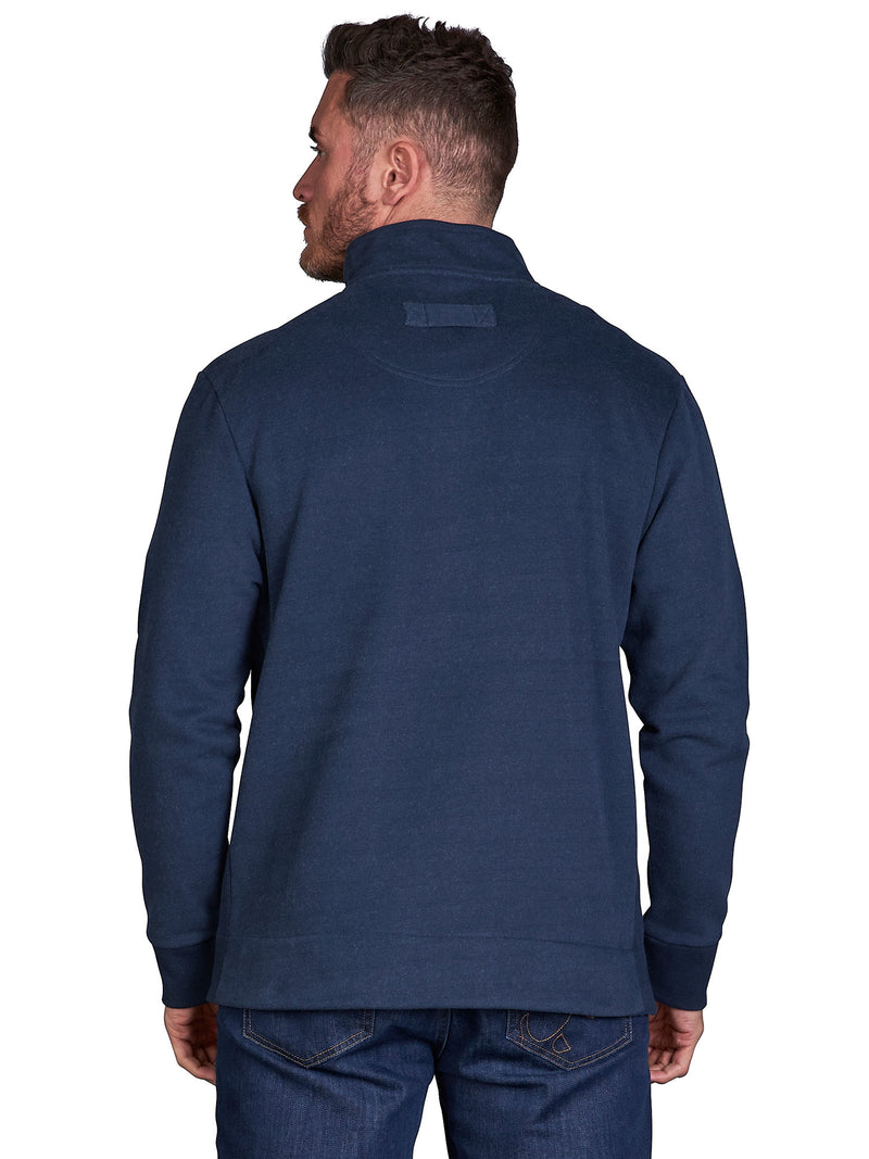 Classic Button Up Sweat - Navy