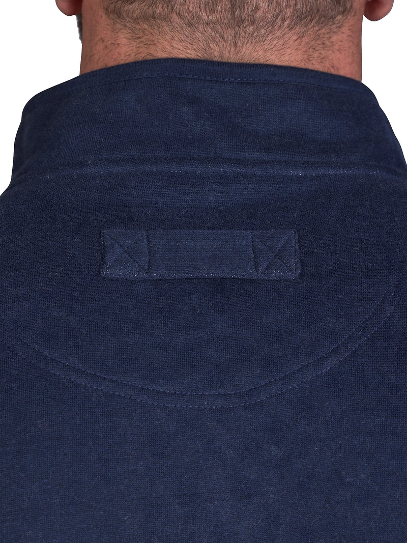 Classic Button Up Sweat - Navy