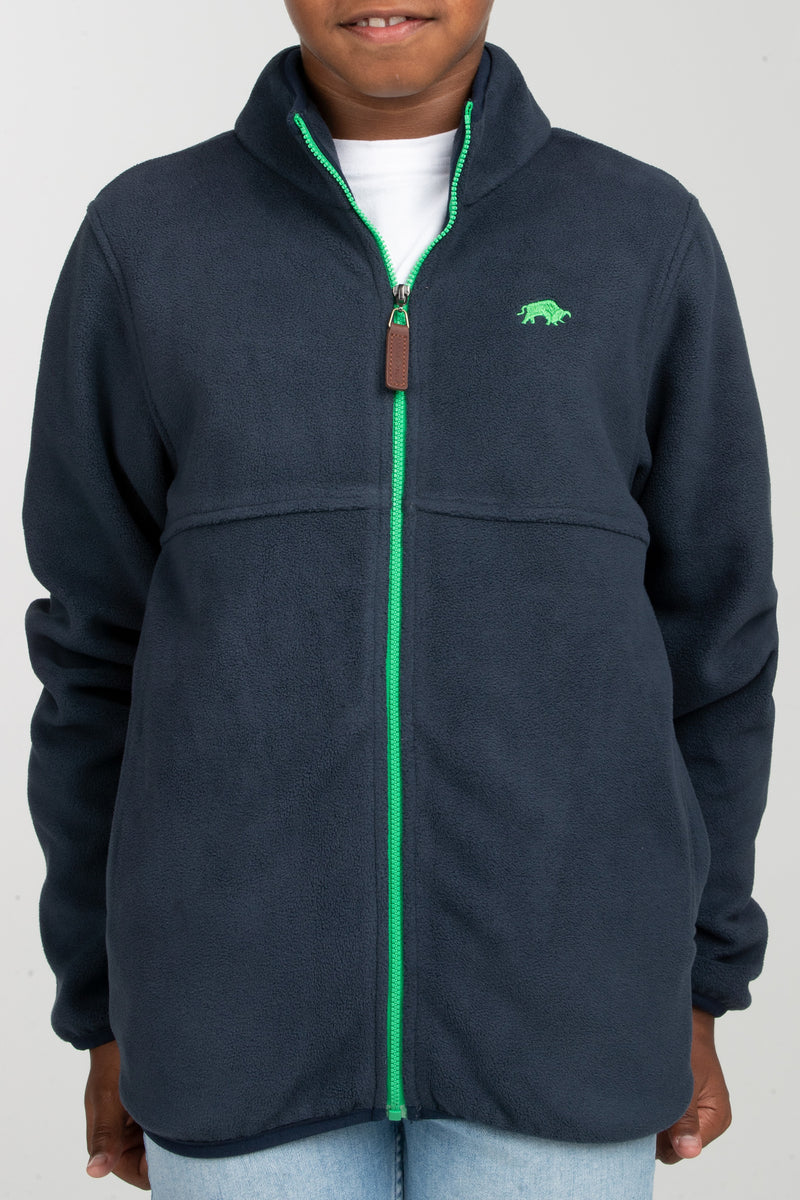 Zip Thru Polar Fleece Navy