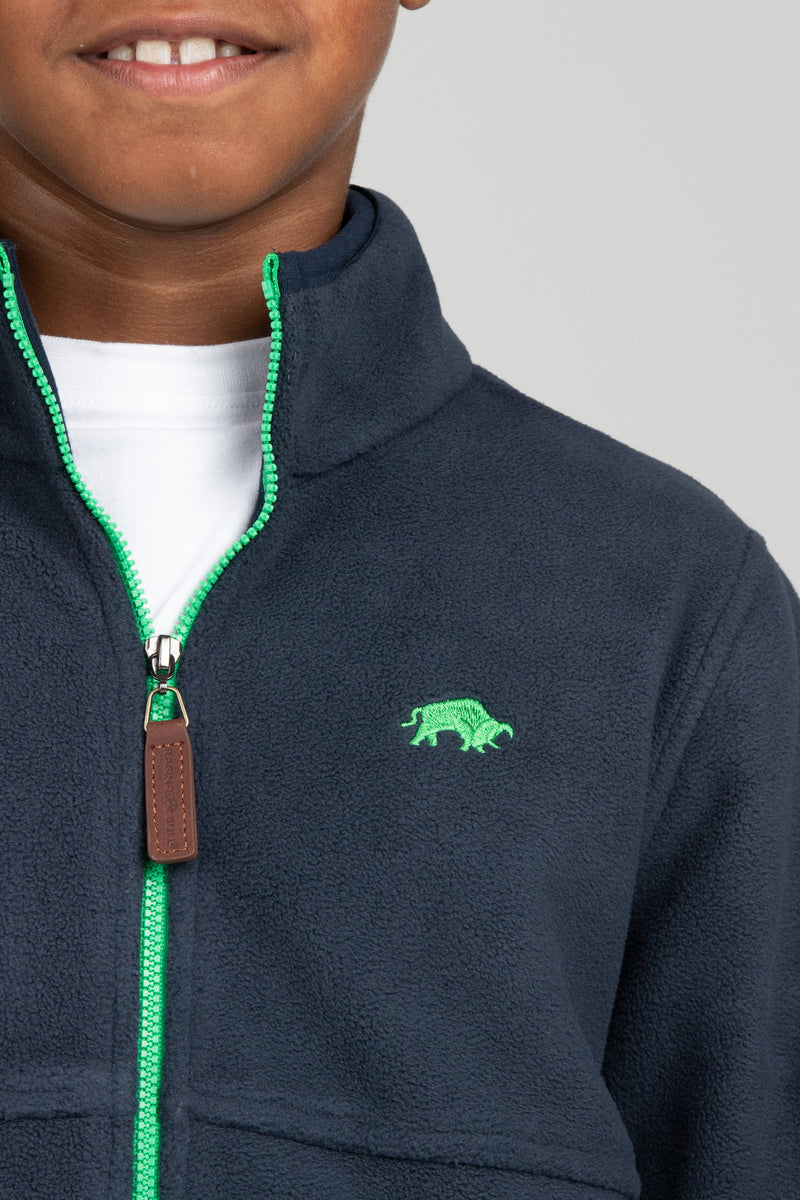 Zip Thru Polar Fleece Navy