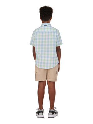 Short Sleeve Multi Check Shirt - Mint