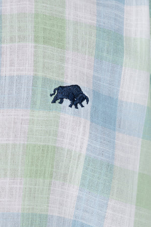 Short Sleeve Multi Check Shirt - Mint