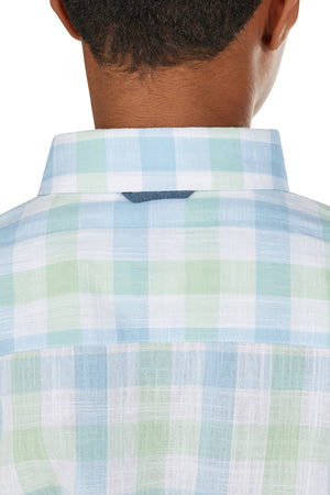 Short Sleeve Multi Check Shirt - Mint