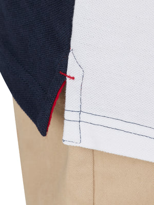 Diagonal Stripe Polo - Navy