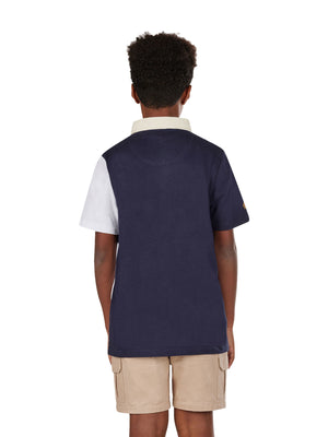 Short Sleeve Harlequin Rugby - White