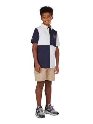 Short Sleeve Harlequin Rugby - White