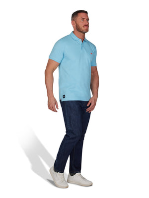 MNDF Classic Organic Polo - Sky Blue