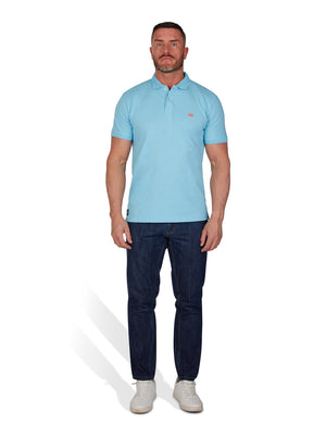 MNDF Classic Organic Polo - Sky Blue