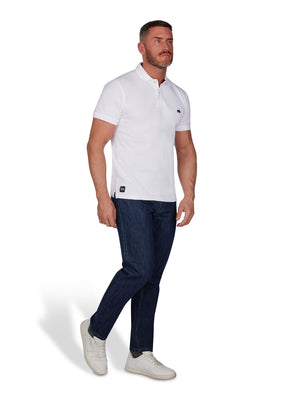 MNDF Classic Organic Polo - White