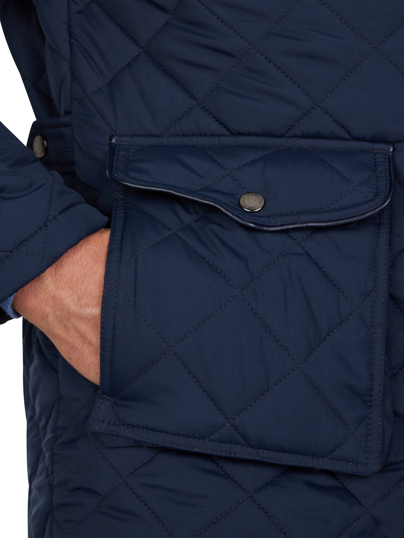 Classic Quilted Field Jacket - Navy