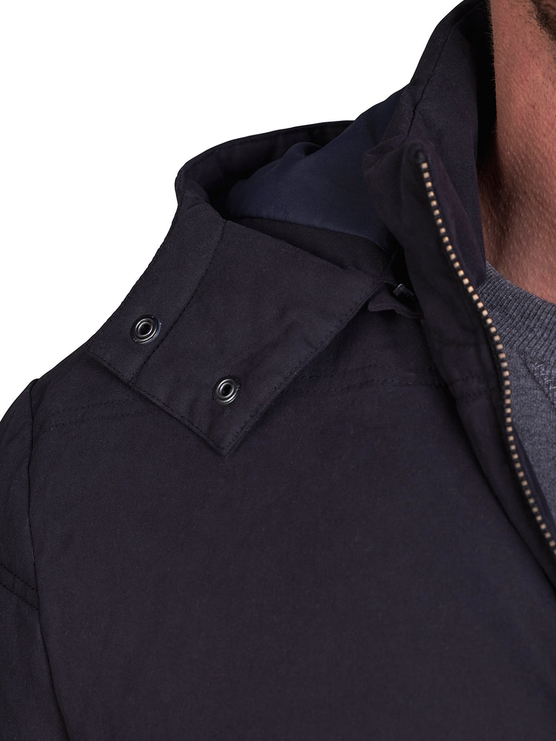 Hooded Puffer Jacket - Black