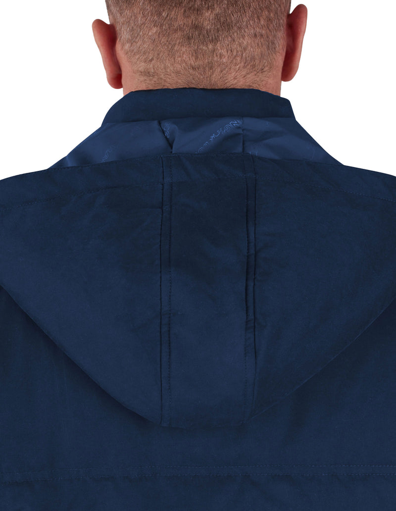 Hooded Puffer Jacket - Navy