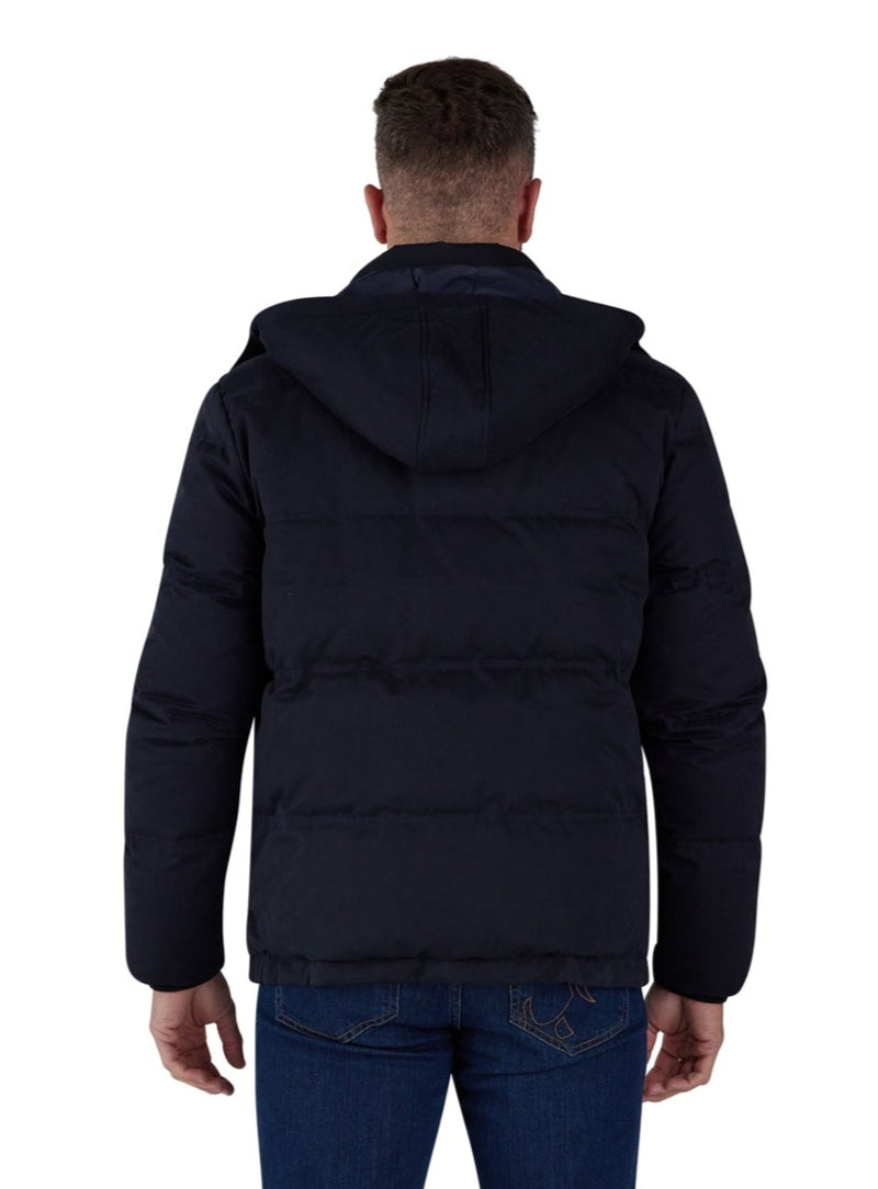 Hooded Puffer Jacket - Black