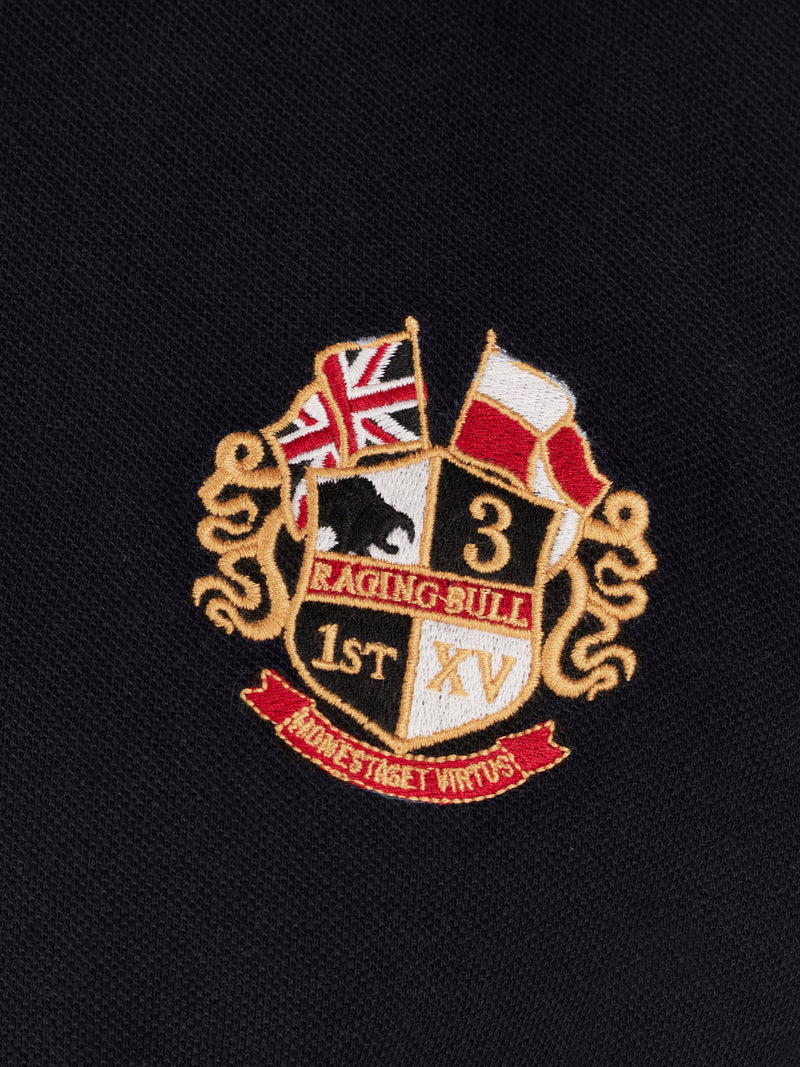 Heritage Crest Pique Polo - Black