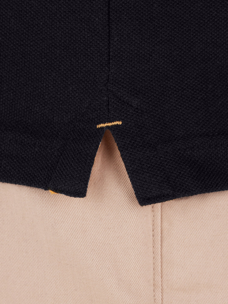 Heritage Crest Pique Polo - Black