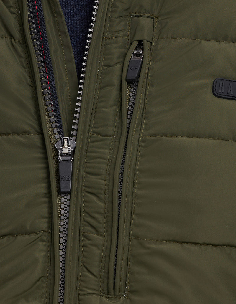 Lightweight Puffer Jacket - Khaki