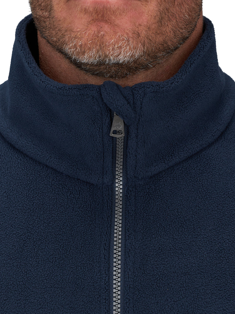 Zip Through Fleece Jacket - Navy