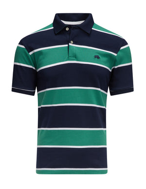 Stripe Polo - Green