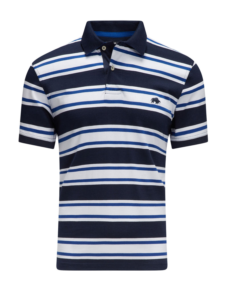 Stripe Polo - Navy