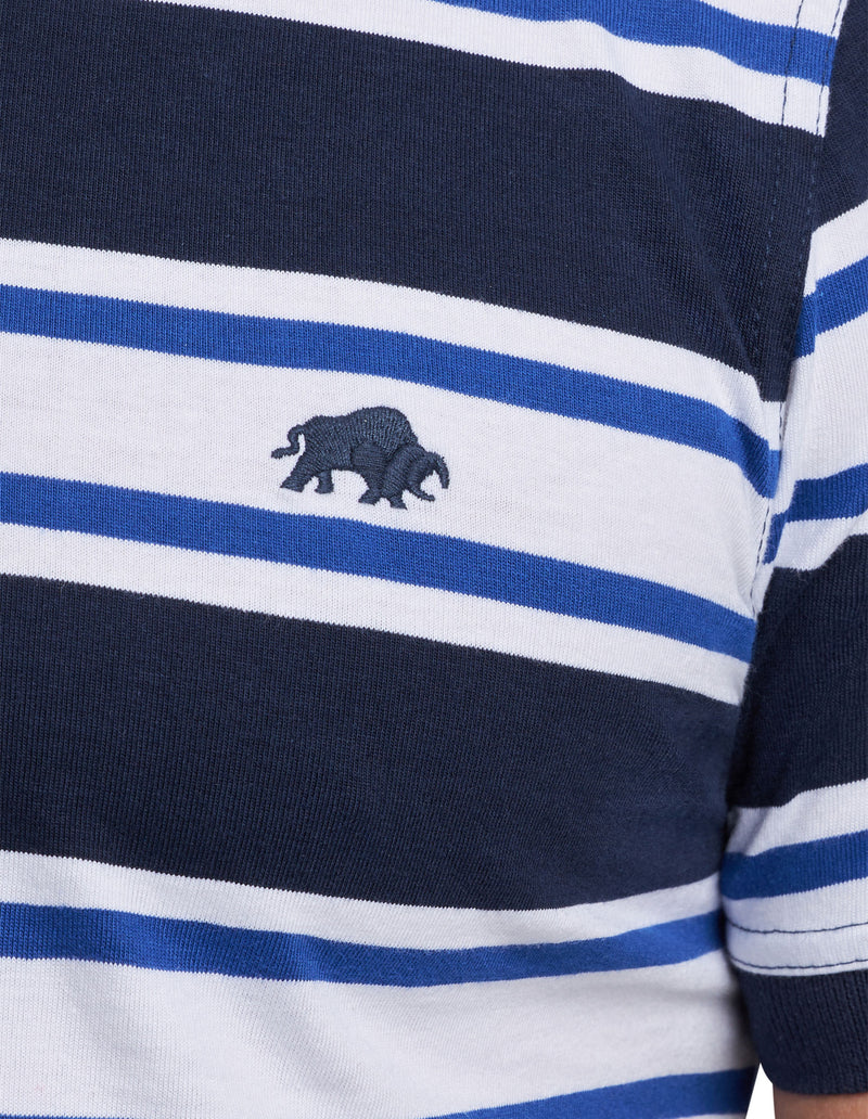 Stripe Polo - Navy