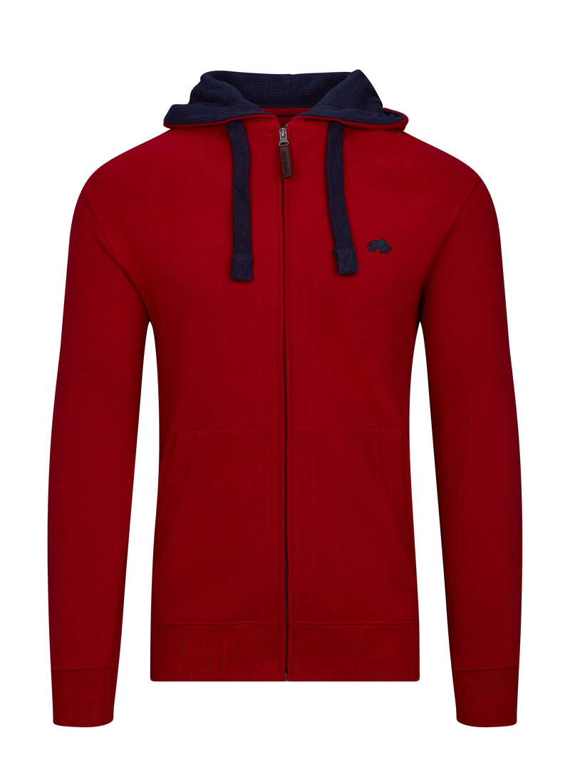 Zip Thru Hoodie - Red