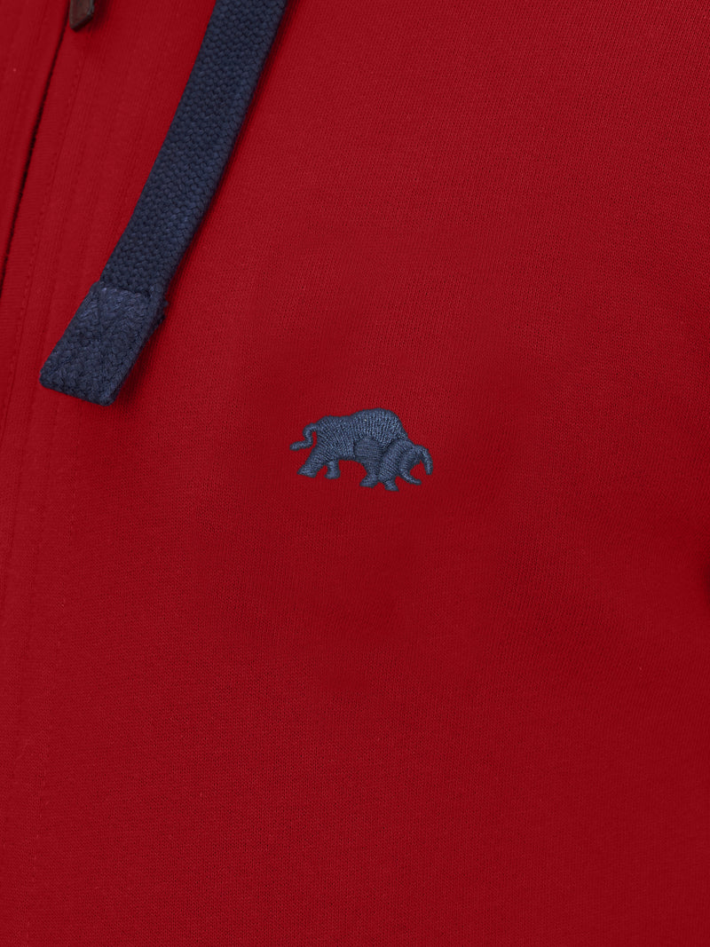 Zip Thru Hoodie - Red
