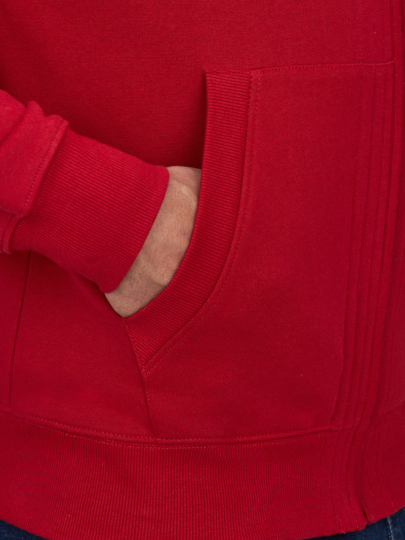 Zip Thru Hoodie - Red