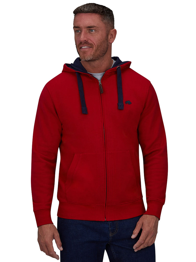 Zip Thru Hoodie - Red