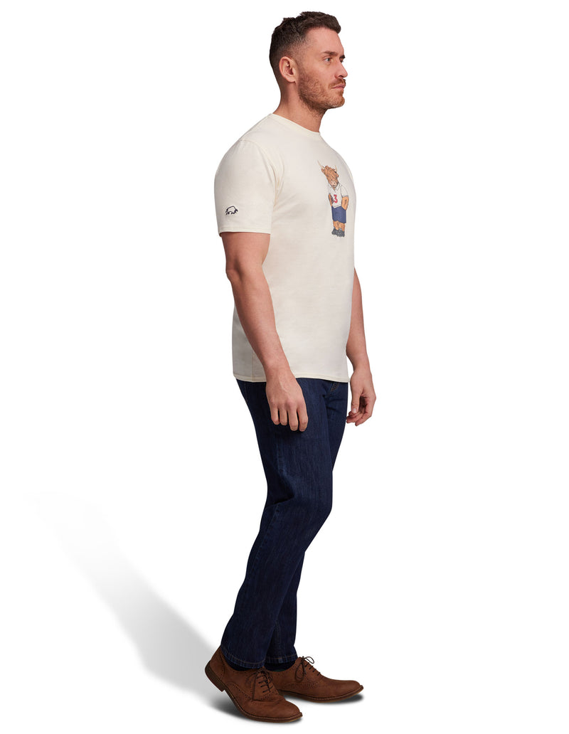Bull Sketch T-Shirt - Cream