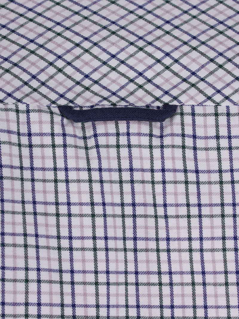 Long Sleeve Brushed Twill Tattersall Shirt - Purple