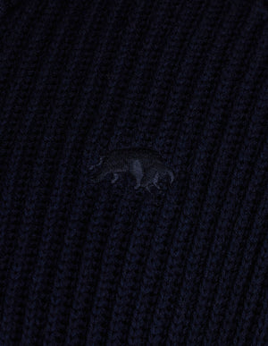 Button Up Shawl Cardigan - Navy