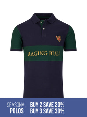 Chest Panel Pique Polo - Forest