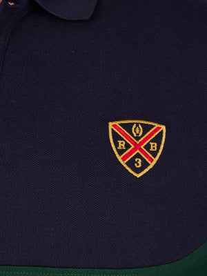 Chest Panel Pique Polo - Forest