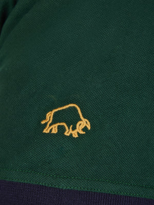 Chest Panel Pique Polo - Forest