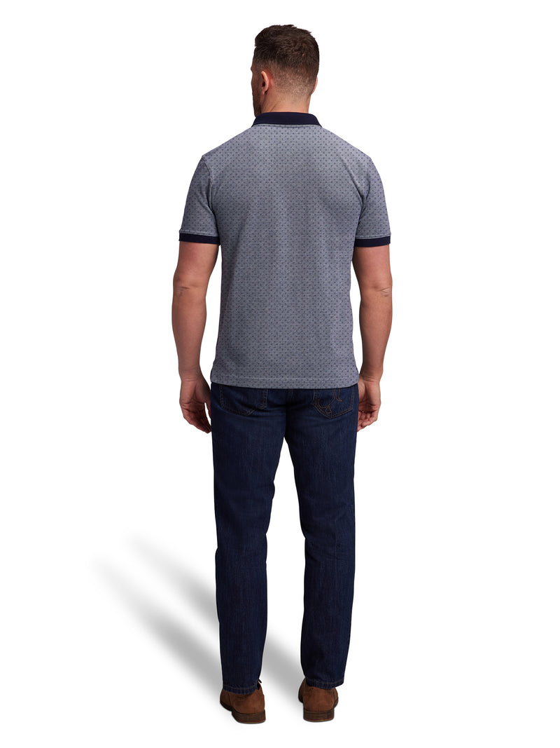 Dobby Jersey Polo - Navy
