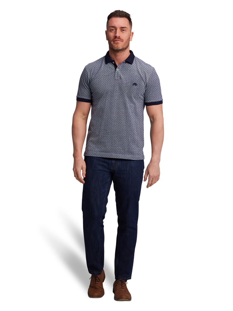 Dobby Jersey Polo - Navy