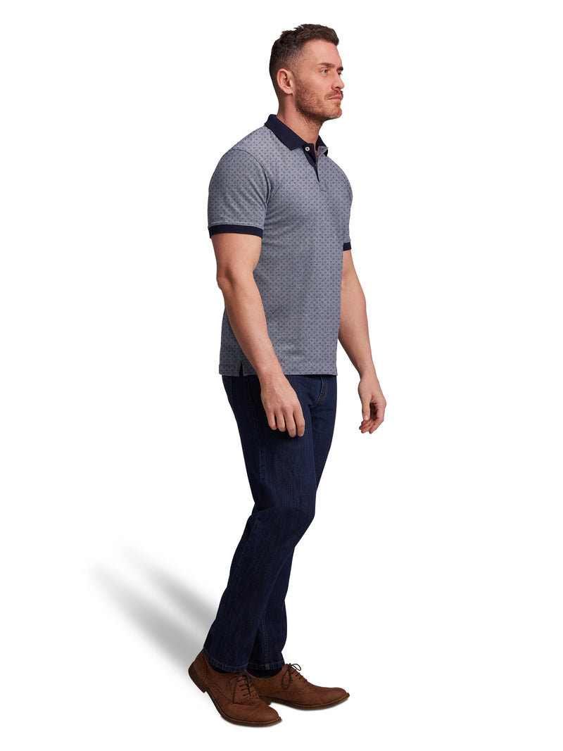 Dobby Jersey Polo - Navy