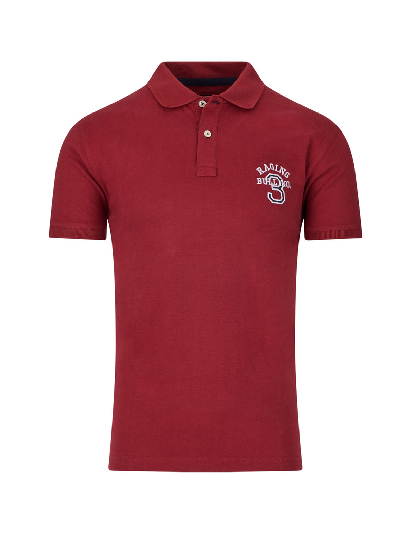 No.3 Jersey Polo - Claret