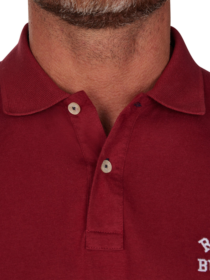 No.3 Jersey Polo - Claret