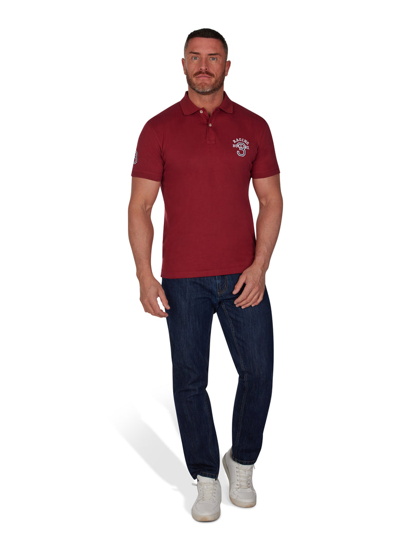 No.3 Jersey Polo - Claret