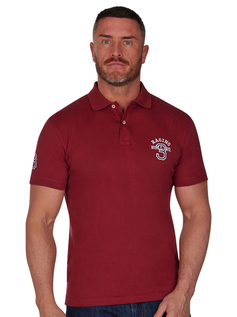 No.3 Jersey Polo - Claret