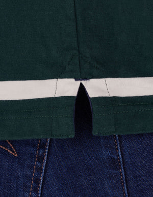 Long Sleeve Fine Stripe Rugby - Forest