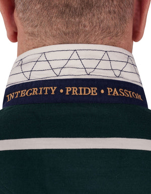 Long Sleeve Fine Stripe Rugby - Forest