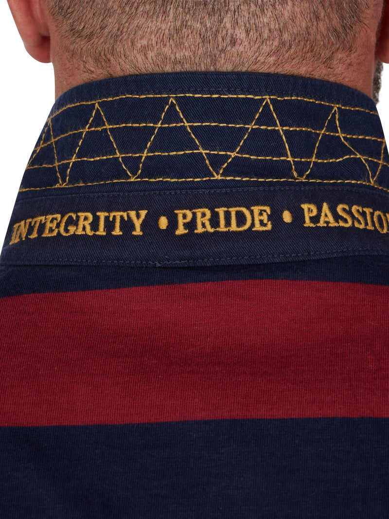 Long Sleeve Hooped RB Rugby - Claret