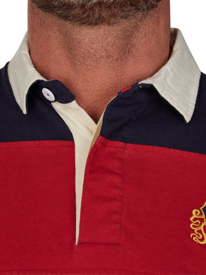 Long Sleeve Chest Panel Rugby - Navy