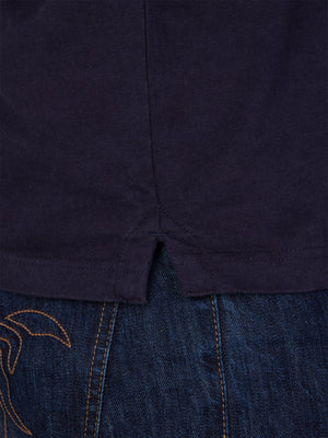 Long Sleeve Chest Panel Rugby - Navy