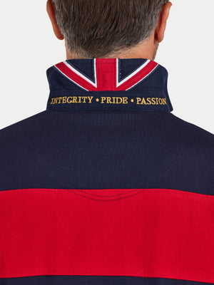 Long Sleeve Chest Panel Rugby - Navy