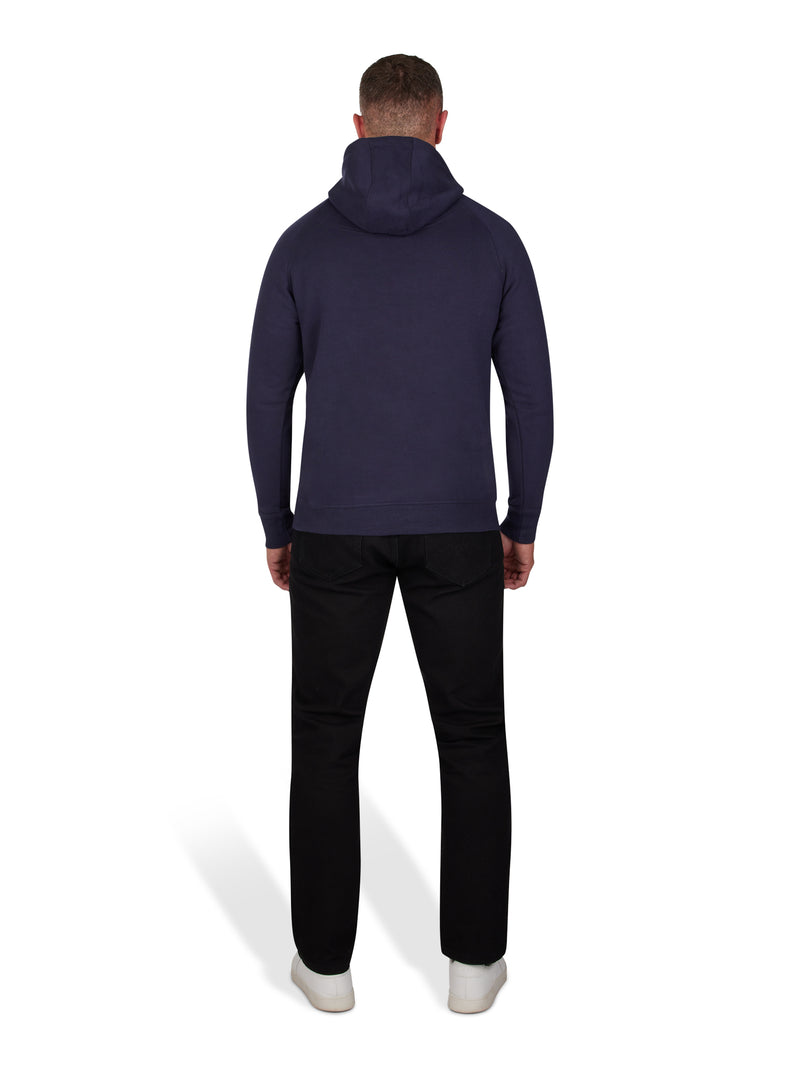 Chest Crest Overhead Hoodie - Navy
