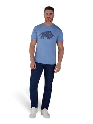 Chambray Bull T-Shirt - Blue